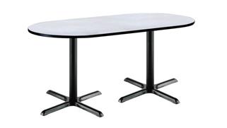 Conference Tables KFI Seating 6ft x 30in RaceTrack Pedestal Table