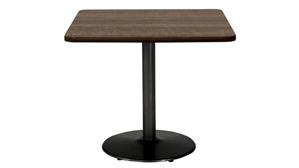 Cafeteria Tables KFI Seating 36in H x 30in W x 30in D Square Breakroom Table, Round Base