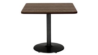 Cafeteria Tables KFI Seating 36in H x 30in W x 30in D Square Breakroom Table, Round Base