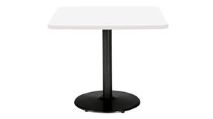 Cafeteria Tables KFI Seating 36" H x 30" W x 30" D Square Breakroom Table, Round Base