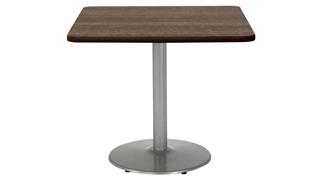 Cafeteria Tables KFI Seating 36" H x 30" W x 30" D Square Breakroom Table, Round Base