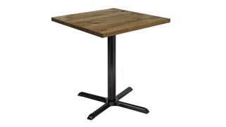 Cafeteria Tables KFI Seating 36in H x 30in Square Vintage Wood Counter Table