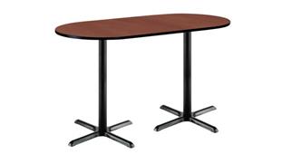 Conference Tables KFI Seating 6ft W x 36in D x 42in H Racetrack Pedestal Table