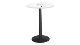 Activity Tables KFI Seating 36in Round Pedestal Table with Whiteboard Top & 41in H Round Base