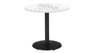 Activity Tables KFI Seating 36in Round Pedestal Table with Whiteboard Top & 29in H Round Base