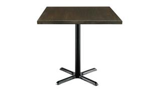 Cafeteria Tables KFI Seating 36in Square Vintage Wood Counter Table