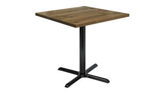 Cafeteria Tables KFI Seating 36" Square Vintage Wood Counter Table