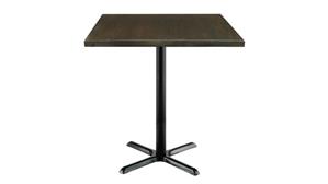 Cafeteria Tables KFI Seating 36" Square Vintage Wood Bistro Table