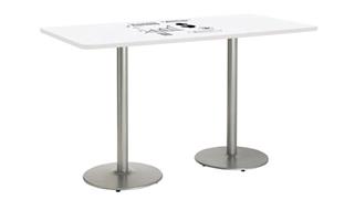 Activity Tables KFI Seating 42" W x 72" D Rectangle Pedestal Table with Whiteboard Top & 41" H Round Base