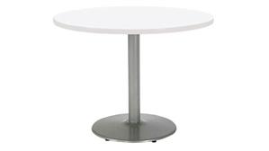 Cafeteria Tables KFI Seating 36" H x 42" Diameter Round Breakroom Table, Round Base