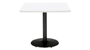 Cafeteria Tables KFI Seating 36" H x 42" W x 42" D Square Breakroom Table, Round Base