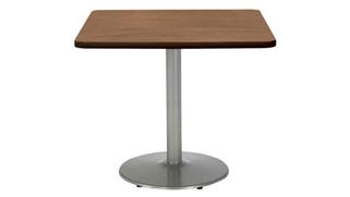 Cafeteria Tables KFI Seating 36in H x 42in W x 42in D Square Breakroom Table, Round Base