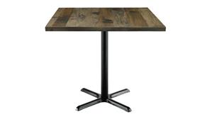 Cafeteria Tables KFI Seating 42in Square Vintage Wood Counter Table