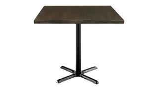 Cafeteria Tables KFI Seating 42" Square Vintage Wood Counter Table