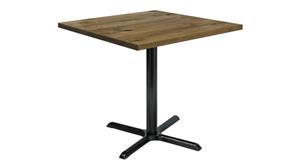 Cafeteria Tables KFI Seating 42in Square Vintage Wood Counter Table