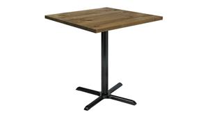 Cafeteria Tables KFI Seating 42in Square Vintage Wood Bistro Table