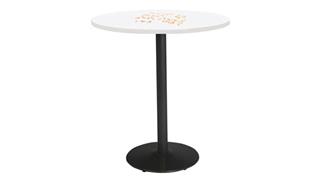 Activity Tables KFI Seating 42in Round Pedestal Table with Whiteboard Top & 41in H Round Base