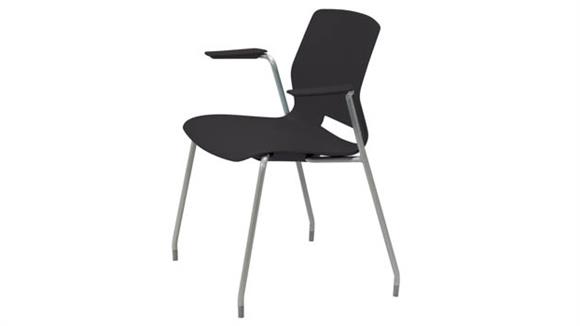 4-Leg Office Stack Chair with Arms