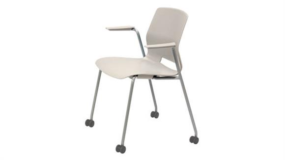 Stacking Arm Chair with Casters