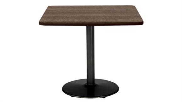 36in H x 30in W x 30in D Square Breakroom Table, Round Base