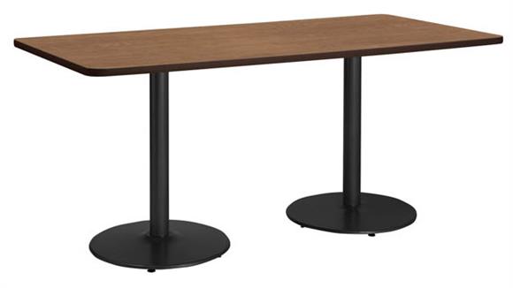 6ft W x 36in D x 36in H Conference Table,  Round Base