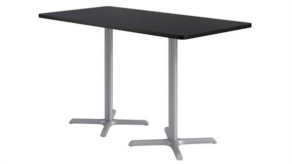 36in x 72in Rectangle, Bar Height, Pedestal Table