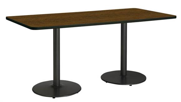 8ft W x 36in H x 36in D Conference Table, Round Base