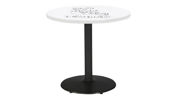 36in Round Pedestal Table with Whiteboard Top & 29in H Round Base