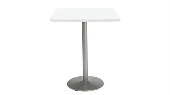 36in H x 36in W x 36in D Square Breakroom Table, Round Base