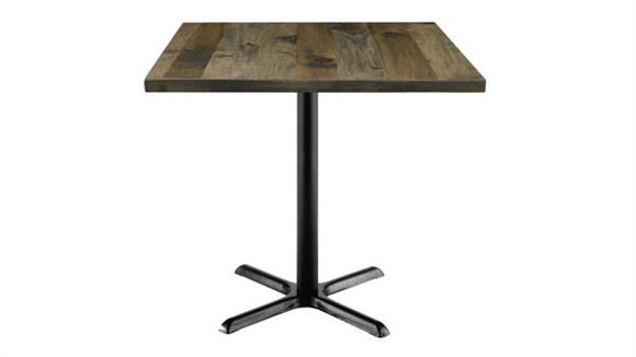 36in Square Vintage Wood Counter Table