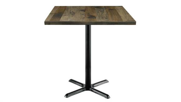 36in Square Vintage Wood Bistro Table