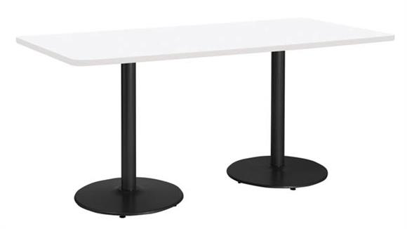8ft W x 42in D x 36in H  Conference Table, Round Base