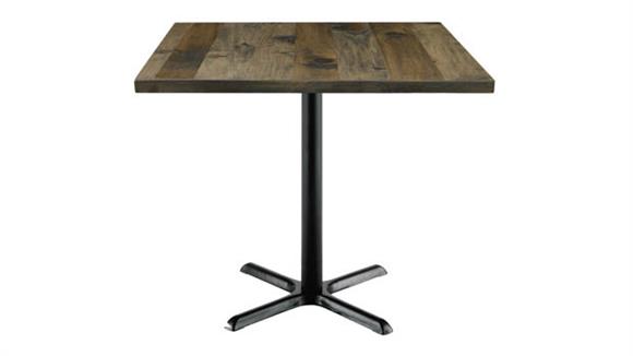 42in Square Vintage Wood Counter Table