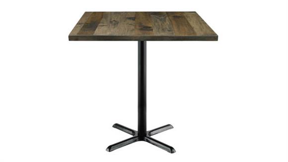 42in Square Vintage Wood Bistro Table