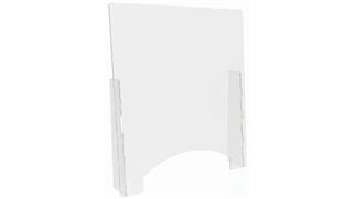 Covid19 Office Sneeze Guards Komponents Countertop Barrier with Pass Thru - 31-1/2" W x 35-1/2"H