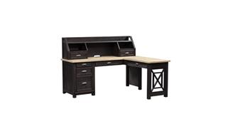 L Shaped Desks WFB Designs L-Shaped Desk with Hutch