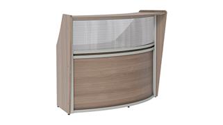 Reception Desks Linea Italia Curved Laminate Reception Desk with Polycarbonate