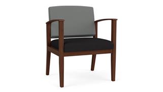 Big & Tall Lesro Oversize Guest Chair, Upholstered Seat, Uphosltered Back