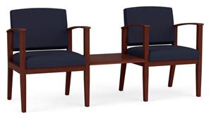 Reception Seating Lesro 2 Chairs with Connecting Center Table
