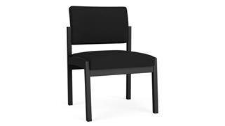 Side & Guest Chairs Lesro Armless Guest Steel Frame Chair in Standard Fabric