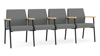 Reception Seating Lesro 4 Seats with Center Arms