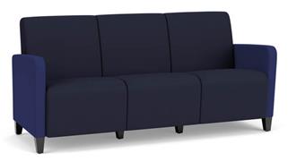 Reception Seating Lesro 3 Seat Sofa, Upholstered Seat, Back and Arms