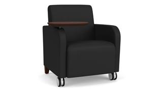 Side & Guest Chairs Lesro Polyurethane Guest Chair with Swivel Tablet and Casters