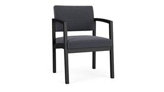 Reception Seating Lesro Lenox Steel Guest Chair - Pattern Fabric