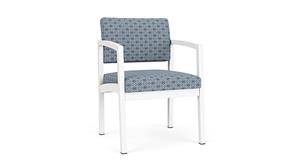 Reception Seating Lesro Lenox Steel Guest Chair - Pattern Fabric