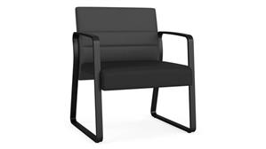 Side & Guest Chairs Lesro Oversize Guest Chair, Upholstered Seat, Upholstered Back, Sled Base