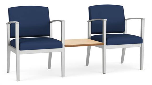 Polyurethane 2 Chairs with Connecting Center Table