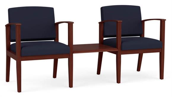 2 Chairs with Connecting Center Table