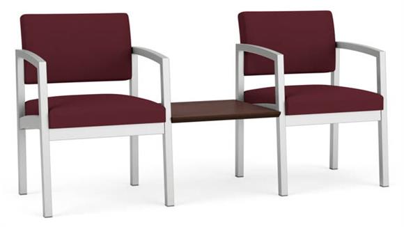 2 Chairs with Connecting Center Table