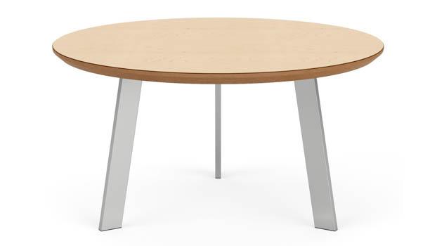 Silver Legs / Natural Maple Tabletop